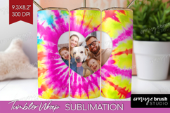 Tie Dye Photo Tumbler PNG - Rainbow Picture Tumbler Wrap Product Image 1