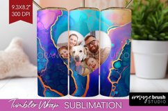 Alcohol Ink Photo Tumbler PNG - Marble Picture Tumbler Wrap Product Image 1