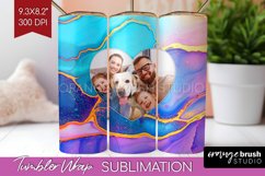 Alcohol Ink Photo Tumbler PNG - Marble Picture Tumbler Wrap Product Image 1