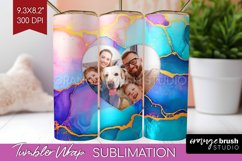 Alcohol Ink Photo Tumbler PNG - Marble Picture Tumbler Wrap Product Image 1