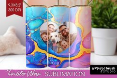 Alcohol Ink Photo Tumbler PNG - Marble Picture Tumbler Wrap Product Image 1