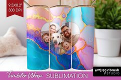 Alcohol Ink Photo Tumbler PNG - Marble Picture Tumbler Wrap Product Image 1