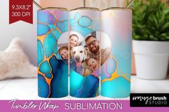 Alcohol Ink Photo Tumbler PNG - Marble Picture Tumbler Wrap Product Image 1