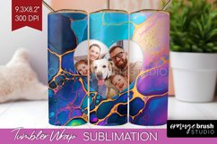 Alcohol Ink Photo Tumbler PNG - Marble Picture Tumbler Wrap Product Image 1