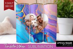 Alcohol Ink Photo Tumbler PNG - Marble Picture Tumbler Wrap Product Image 1