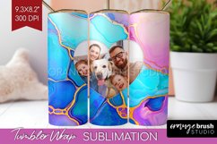 Alcohol Ink Photo Tumbler PNG - Marble Picture Tumbler Wrap Product Image 1