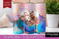 Alcohol Ink Photo Tumbler PNG - Marble Picture Tumbler Wrap Product Image 1