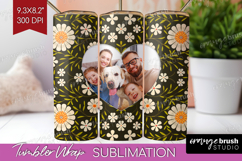 Folk Flowers Photo Tumbler PNG - Floral Picture Tumbler Wrap Product Image 1