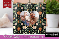 Folk Flowers Photo Tumbler PNG - Floral Picture Tumbler Wrap Product Image 1