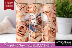 Rose Photo Tumbler PNG - Floral Picture Tumbler Wrap Product Image 1