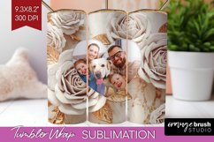 Rose Photo Tumbler PNG - Floral Picture Tumbler Wrap Product Image 1