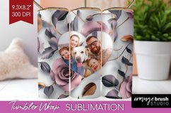 Rose Photo Tumbler PNG - Floral Picture Tumbler Wrap Product Image 1