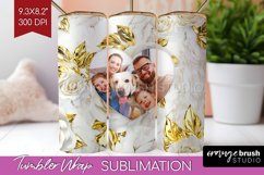 Rose Photo Tumbler PNG - Floral Picture Tumbler Wrap Product Image 1