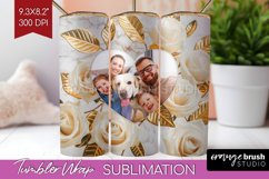 Rose Photo Tumbler PNG - Floral Picture Tumbler Wrap Product Image 1