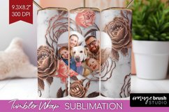 Rose Photo Tumbler PNG - Floral Picture Tumbler Wrap Product Image 1