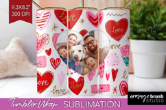 Heart Pattern Photo Tumbler PNG - Valentines Day Picture Product Image 1