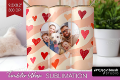 Heart Pattern Photo Tumbler PNG - Valentines Day Picture Product Image 1