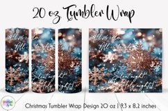 Inspirational Christmas Tumbler Wrap with Snowflakes Product Image 1