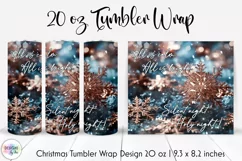 Inspirational Christmas Tumbler Wrap with Snowflakes Product Image 1