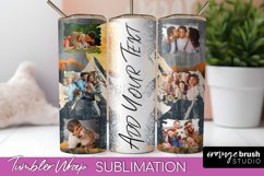 Photo Tumbler Wrap, Boho Family Frame Tumbler Sublimation Product Image 1