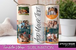 Photo Tumbler Wrap, Boho Family Frame Tumbler Sublimation Product Image 1