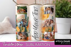 Photo Tumbler Wrap, Boho Family Frame Tumbler Sublimation Product Image 1