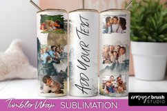 Photo Tumbler Wrap, Boho Family Frame Tumbler Sublimation Product Image 1