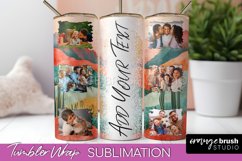 Photo Tumbler Wrap, Boho Family Frame Tumbler Sublimation Product Image 1