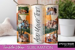 Photo Tumbler Wrap, Boho Family Frame Tumbler Sublimation Product Image 1