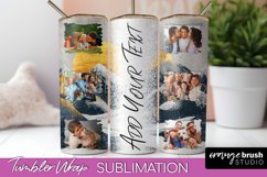 Photo Tumbler Wrap, Boho Family Frame Tumbler Sublimation Product Image 1