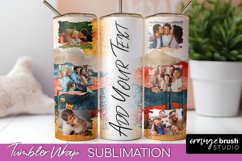 Photo Tumbler Wrap, Boho Family Frame Tumbler Sublimation Product Image 1