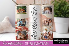 Photo Tumbler Wrap, Boho Family Frame Tumbler Sublimation Product Image 1