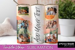 Photo Tumbler Wrap, Boho Family Frame Tumbler Sublimation Product Image 1
