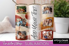 Photo Tumbler Wrap, Boho Family Frame Tumbler Sublimation Product Image 1