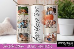 Photo Tumbler Wrap, Boho Family Frame Tumbler Sublimation Product Image 1