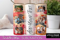 Photo Tumbler Wrap, Boho Family Frame Tumbler Sublimation Product Image 1