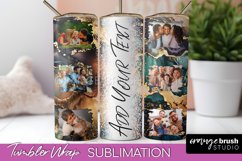Photo Tumbler Wrap, Marble Family Frame Tumbler Sublimation Product Image 1