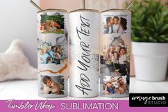 Photo Tumbler Wrap, Marble Family Frame Tumbler Sublimation Product Image 1