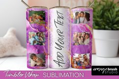 Photo Tumbler Wrap, Marble Family Frame Tumbler Sublimation Product Image 1