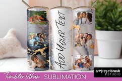 Photo Tumbler Wrap, Marble Family Frame Tumbler Sublimation Product Image 1
