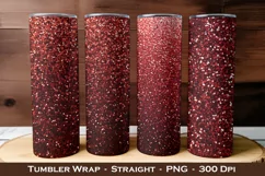 Red Glitter Tumbler Wraps | 20 oz tumbler wrap Product Image 1