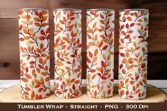 Watercolor Autumn Leaves Tumbler Wrap | 20 oz tumbler wrap Product Image 1
