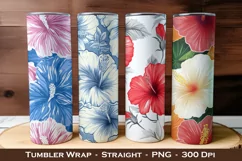 Hibiscus Flower Tumbler Wrap, 20 oz tumbler wrap, Product Image 1