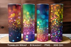 Rainbow Glitter Tumbler Wraps | 20 oz tumbler wrap Product Image 1