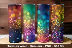 Rainbow Glitter Tumbler Wraps | 20 oz tumbler wrap Product Image 1