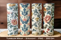 Vintage Victorian Floral Tumbler Wraps | 20 oz tumbler wrap Product Image 1