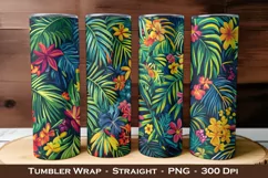 Tropical Colorful Tumbler Wraps | 20 oz tumbler wrap Product Image 1