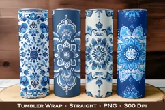 Blue Mandala Tumbler Wraps | 20 oz tumbler wrap Product Image 1