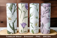 Lisianthus Flower Tumbler Wrap, 20 oz tumbler wrap Product Image 1