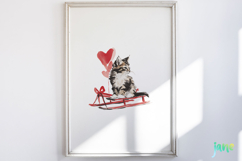 Valentine Kitten Cliparts Product Image 2